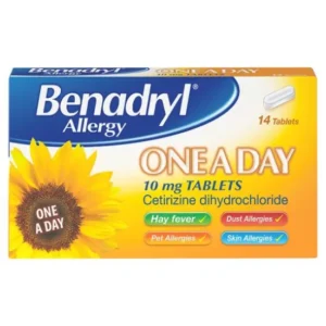 Benadryl One A Day Relief 10Mg Tabs 14's.