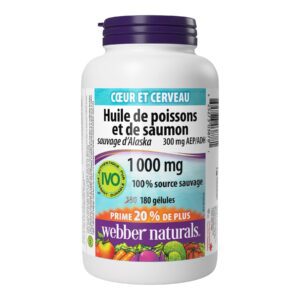 Webber Naturals Wild Alaskan Salmon & Fish Oil 1000Mg Softgels 180's