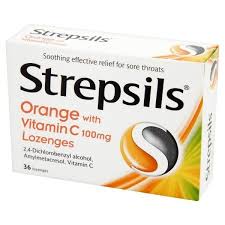 Strepsils Orange/Vitamin C Lozenges 36'S