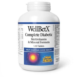 Natural Factors Wellbet Diabetic Multi 120's