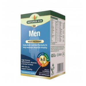 Natures Aid Mens Healthy & Vitality Multivitamins & Minerals Caps 30s