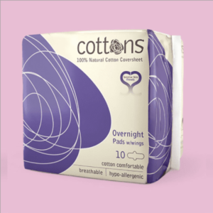 Organic Overnight Pads 10'S